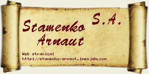 Stamenko Arnaut vizit kartica